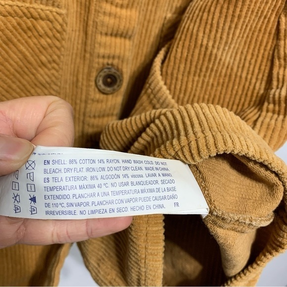 Corduroy Overall Dress Farmcore Festival Academia Gold Button Up Women sz Small - Picture 6 of 7